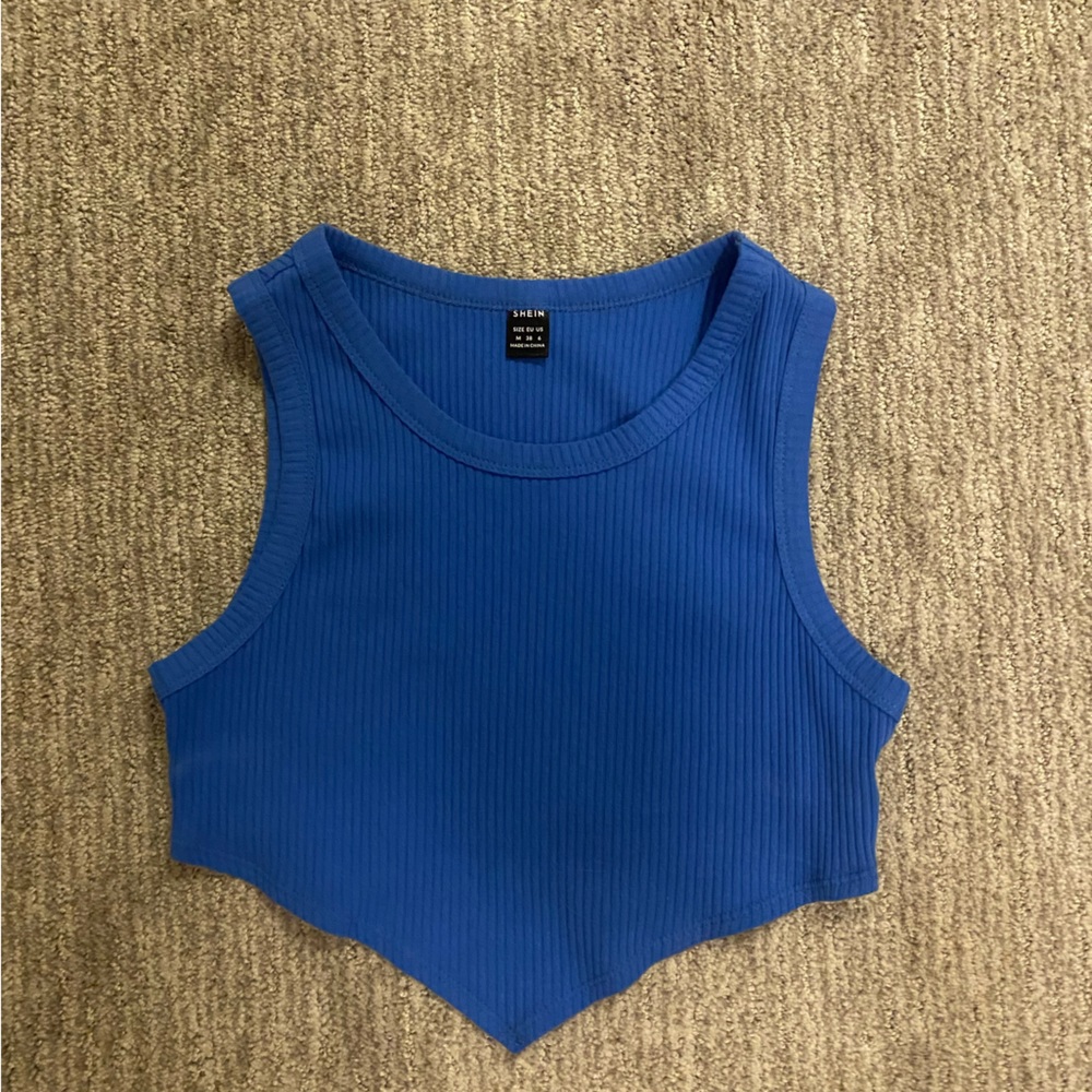 Blue crop top